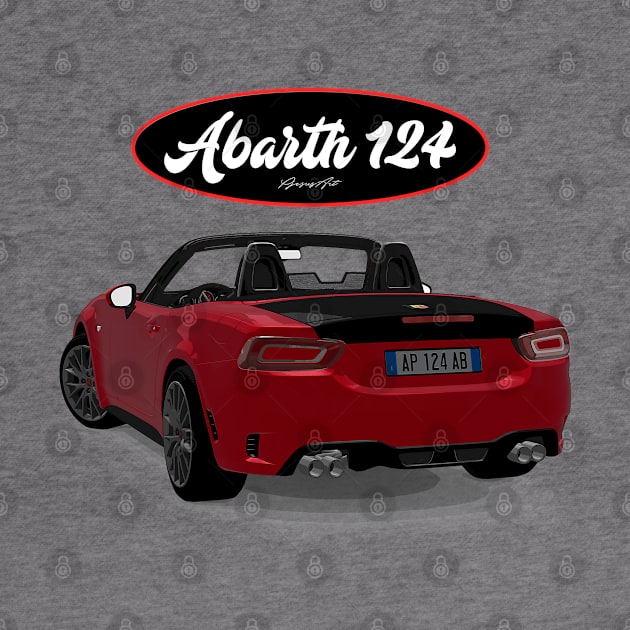 ABARTH 124 Rosso Back by PjesusArt